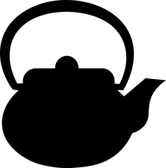 Tea pots, vector silhouette , Kettle teapot teapot glyph icon TEAPOT SILHOUETTE 