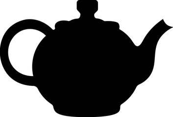 Tea pots, vector silhouette , Kettle teapot teapot glyph icon TEAPOT SILHOUETTE 
