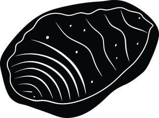 Cartoon drawing of a healthy breakfast illustration with fried chicken and bread