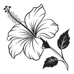 Vintage black and white floral vector illustration of a lily of the valley bouquet with leaves and blossoms in a decorative pattern