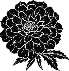 Seamless floral vector illustration with abstract vintage black and white flower mandala design