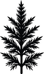 A vibrant seamless vector pattern of green cannabis leaves and tree branches