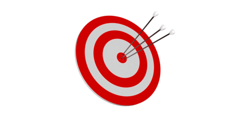 Target with arrow target focus symbol sign shoting target goal achieve