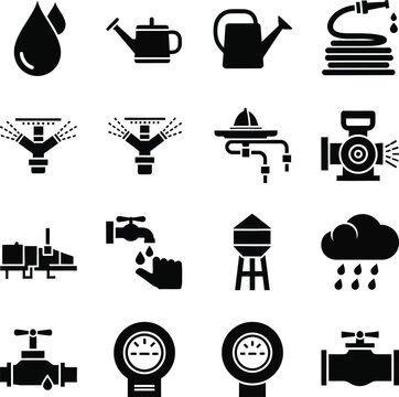 Financial icons representing savings investments and business growth