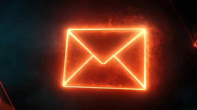 Electronic communication symbol, digital mailbox concept.