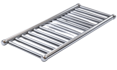 Rectangular stainless steel towel warmer