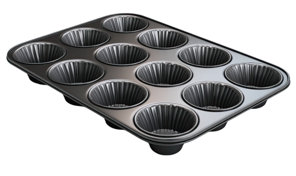 Metal muffin tin,  conical cups,  baking pan