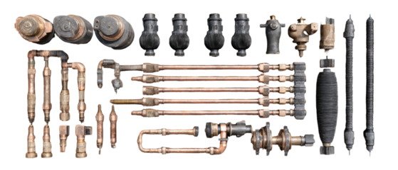 Antique Copper and Metal Piping System