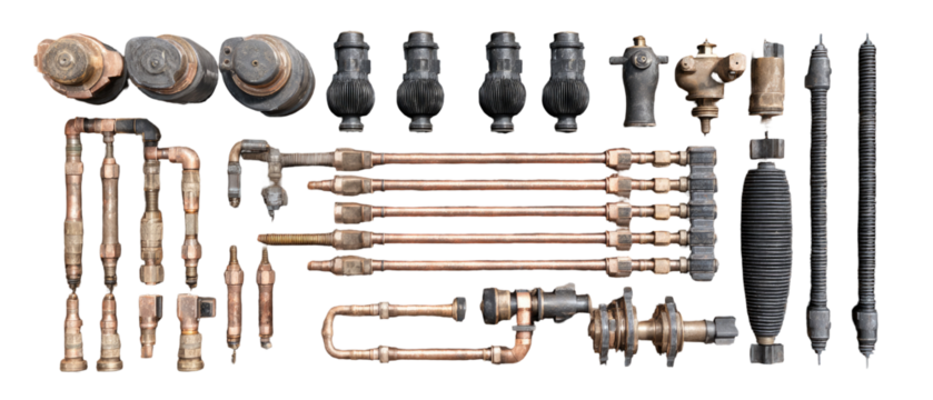 Antique Copper and Metal Piping System