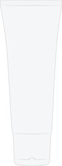 White Cosmetic Tube Vector Mockup Packaging
