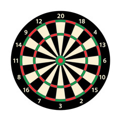 Target Acquired: A classic dartboard, featuring a radial design with numbered segments and concentric rings, ready for precision aiming and competitive play.