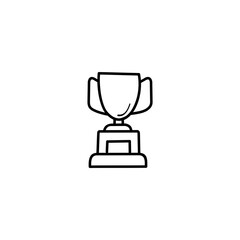 Award Trophy Icon with representing Achievement and Victory in a Minimalist Design with Clean Lines. Pixel-Perfect Precision and Editable Strokes for UI/UX Vector Icons