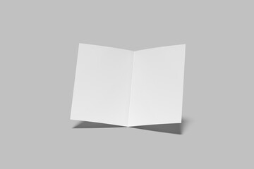 a5 bifold blank mockup with shadow