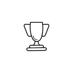 Award Trophy Icon with representing Achievement and Victory in a Minimalist Design with Clean Lines. Pixel-Perfect Precision and Editable Strokes for UI/UX Vector Icons
