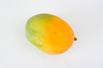 Ripe Mango on White Surface cut out
