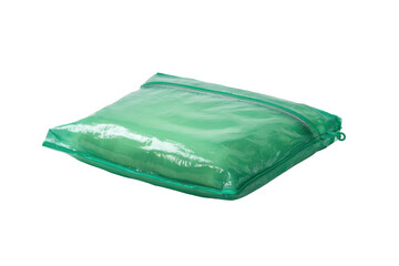 Green Inflatable Air Bag Packaging Cushion on Transparent Background