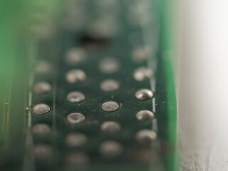 Close up of PC motherboard.