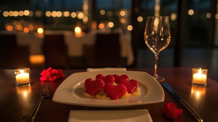 Romantic Dessert with Heart-Shaped Treats for Special Evenings