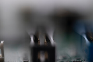Close up of PC motherboard.
