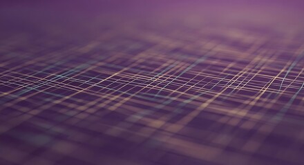 Intricate Network Lines on a Purple Background.