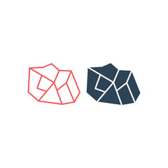 Rocks stone vector illustration icon
