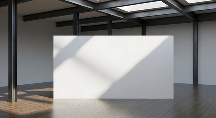 Modern Minimalist Interior Design Empty White Wall.