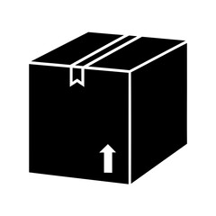 A shipping box with an arrow indicates this side up for handling