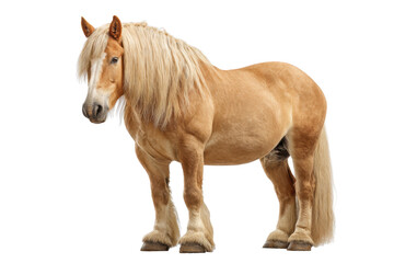 Fototapeta premium Cream Draft Horse on Transparent Background