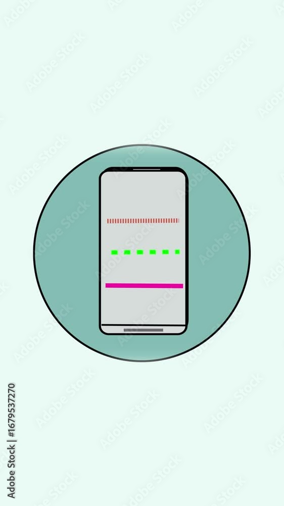 Poster colorful abstract patterns on minimalist smartphone display animation vertical video. minimalist gra