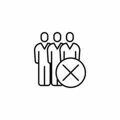 avoid crowded places icon sign vector