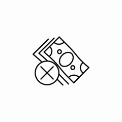 contactless payment denied icon sign vector