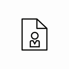 document user icon sign vector