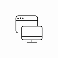 monitor screen icon sign vector