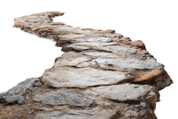 Ancient Stone Road Isolated on Transparent Background