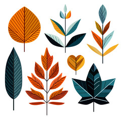 Obraz premium autumn halloween design elements set