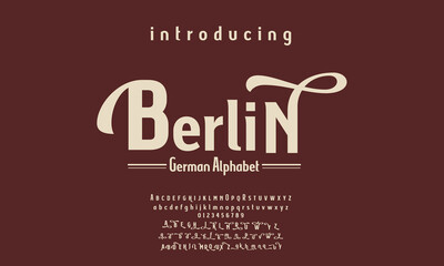 font alphabet Vintage berlin germany Victorian typeface decorative Font