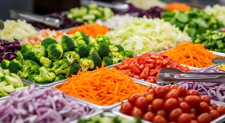 Fototapeta premium Fresh salad bar ingredients