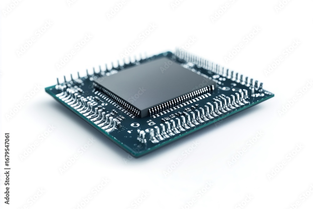 Aufkleber electronic circuit board featuring a cpu, highlighting advancements in computing technology and show