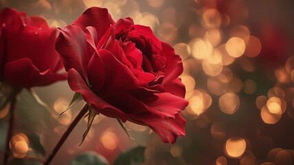 Captivating red roses blooming garden floral photography romantic close-up view nature's beauty