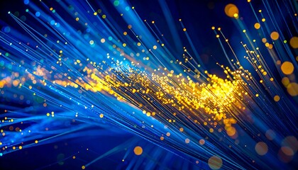 Fiber Optic Light Beams with Sparkling Particles