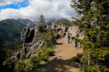Zakopane, góry, szczyty,szczyt, krajobraz, chmury, gęsia szyja, wspinaczka, widok, las, schronisko © Estera