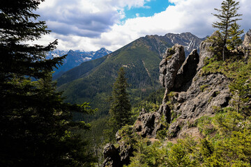 Zakopane, góry, szczyty,szczyt, krajobraz, chmury, gęsia szyja, wspinaczka, widok, las, schronisko © Estera
