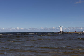 Świnoujście, Bałtyk, morze, Stawa Młyny, wiatrak, latarnia, © Estera