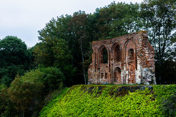 trzęsacz, mury, ruiny, klasztor, morze, krajobraz,Bałtyk © Estera
