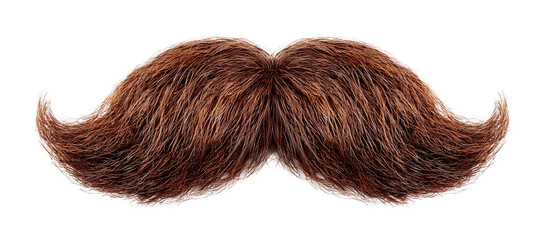 Mustache PNG Transparent, Brown Realistic Hair Moustache Isolated Clipart