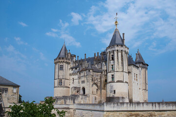 Castel of Saumur, medieval architecture in the Loire Valley in France