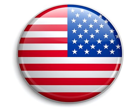 Circular US flag graphic