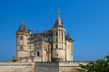 Fototapeta premium Château de Saumur, medieval architecture in the Loire Valley in France