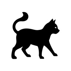 A simple black cat silhouette vector illustration perfect for your next design project