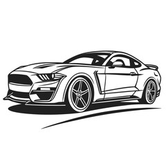 Fototapeta premium set of premium luxury escort garage showroom services, car wash and auto detailing logo vectors 